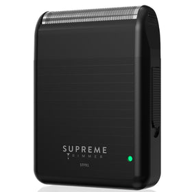 Supreme Trimmer front view showing sleek design and portability benefit
