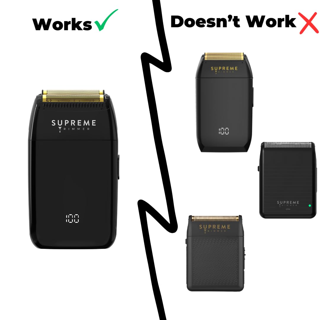 Hand holding Supreme Trimmer SB55 to show scale and ergonomic shape for quick swaps