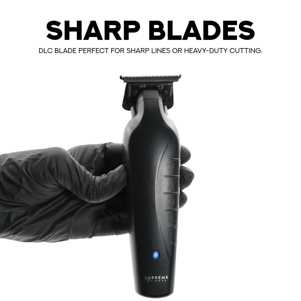 Supreme Trimmer Vader DLC T-blade close-up highlighting sharp, durable cutting edge