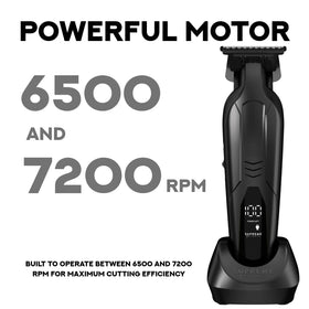 Supreme Trimmer LCD battery display visible for quick runtime and charge monitoring