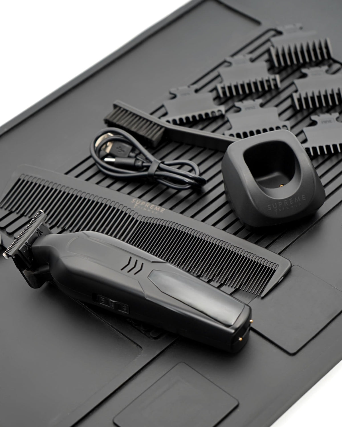 Supreme Trimmer in barber station lifestyle shot demonstrating professional performance