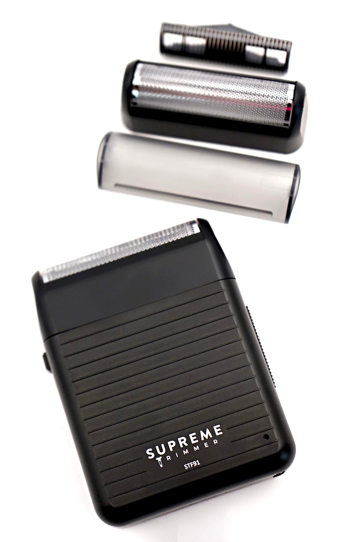 Supreme Trimmer with travel case illustrating easy transport and protection