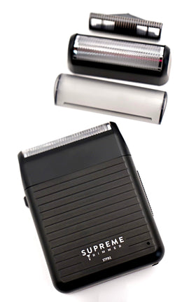 Supreme Trimmer with travel case illustrating easy transport and protection