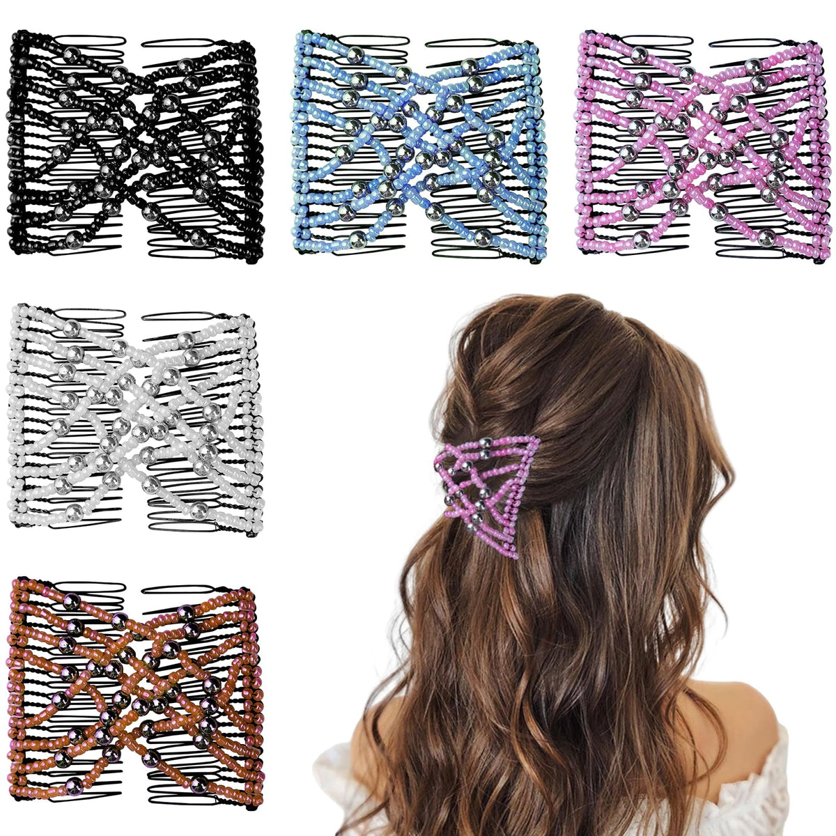 Suptizizkz front packaging showing five colorful double combs and benefit of variety