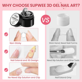 SUPWEE 24 nail molds laid out for consistent extensions and repeatable shapes