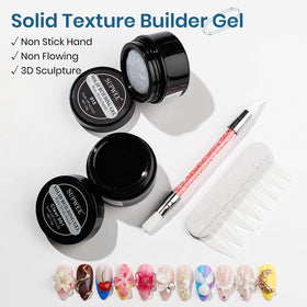 SUPWEE clear gel jar close-up showing non-sticky texture for precise sculpting