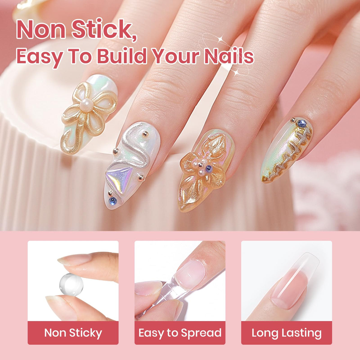 SUPWEE finished 3D nail design showcasing salon-quality results