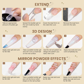 SUPWEE finished manicure lifestyle image showing polished 3D designs