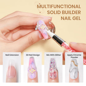 SUPWEE gel applied to tip demonstrating easy sculpting and precise control