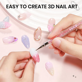SUPWEE rhinestone fixed on nail using gel adhesive for secure decoration