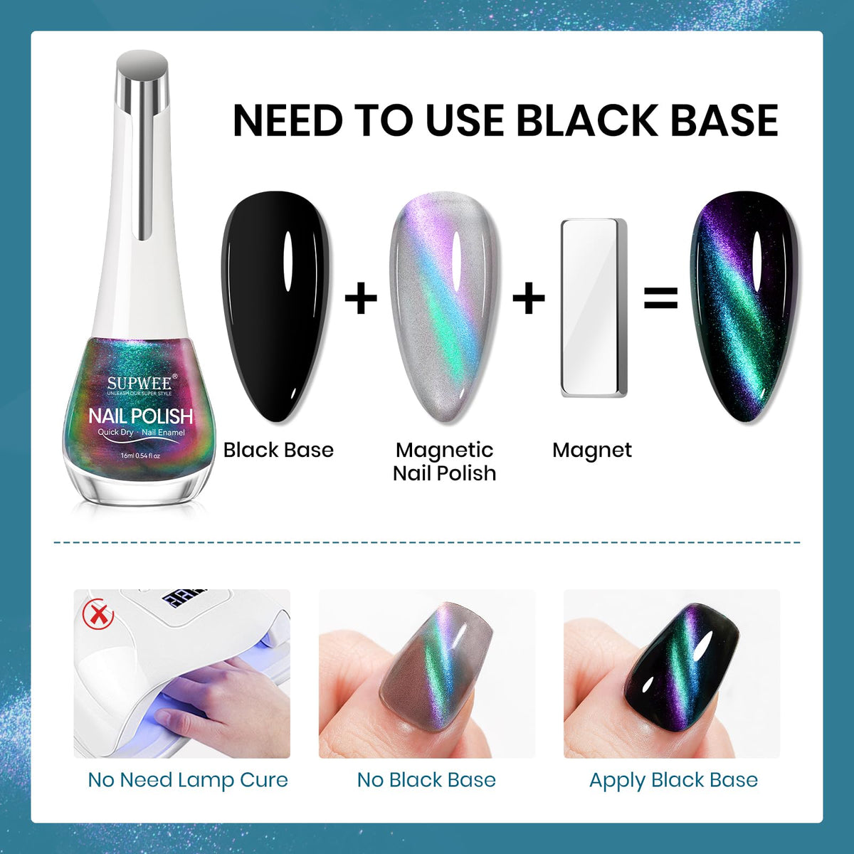 SUPWEE magnet stick close-up demonstrates control for precise cat-eye lines