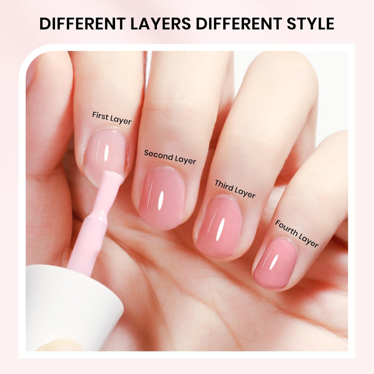SUPWEE on hand showing natural nude look and strengthened nails
