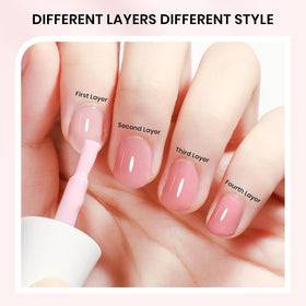SUPWEE on hand showing natural nude look and strengthened nails