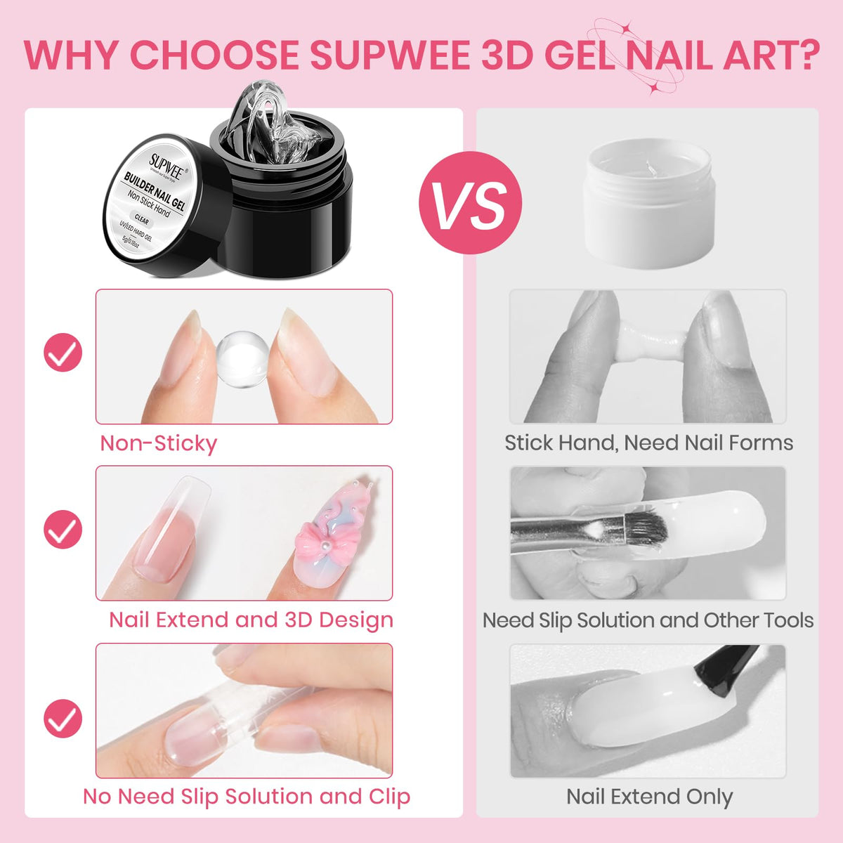 SUPWEE sculpted nail extension on dual form demonstrating clean arch