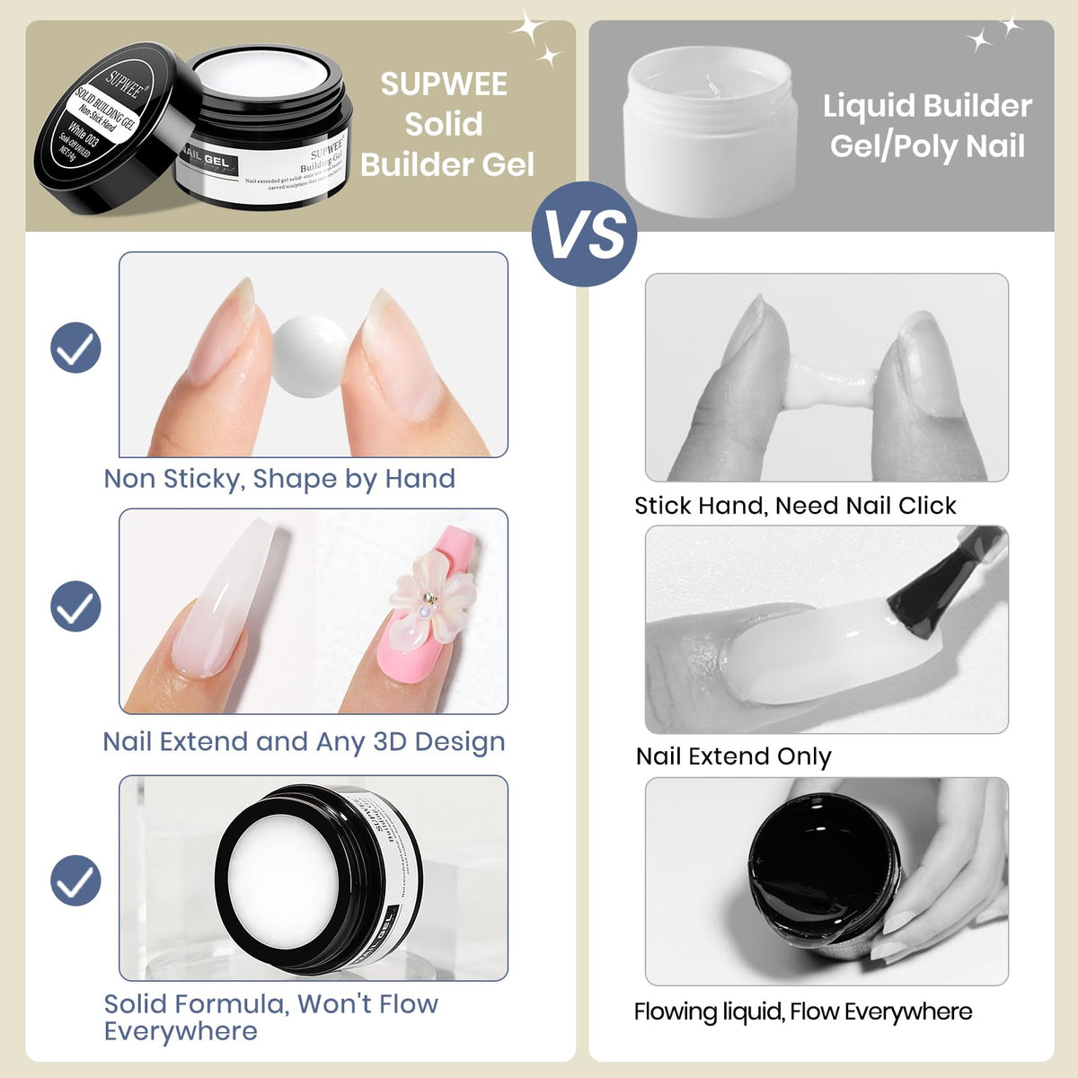 SUPWEE applying gel while sculpting a 3D pattern to demonstrate easy shaping