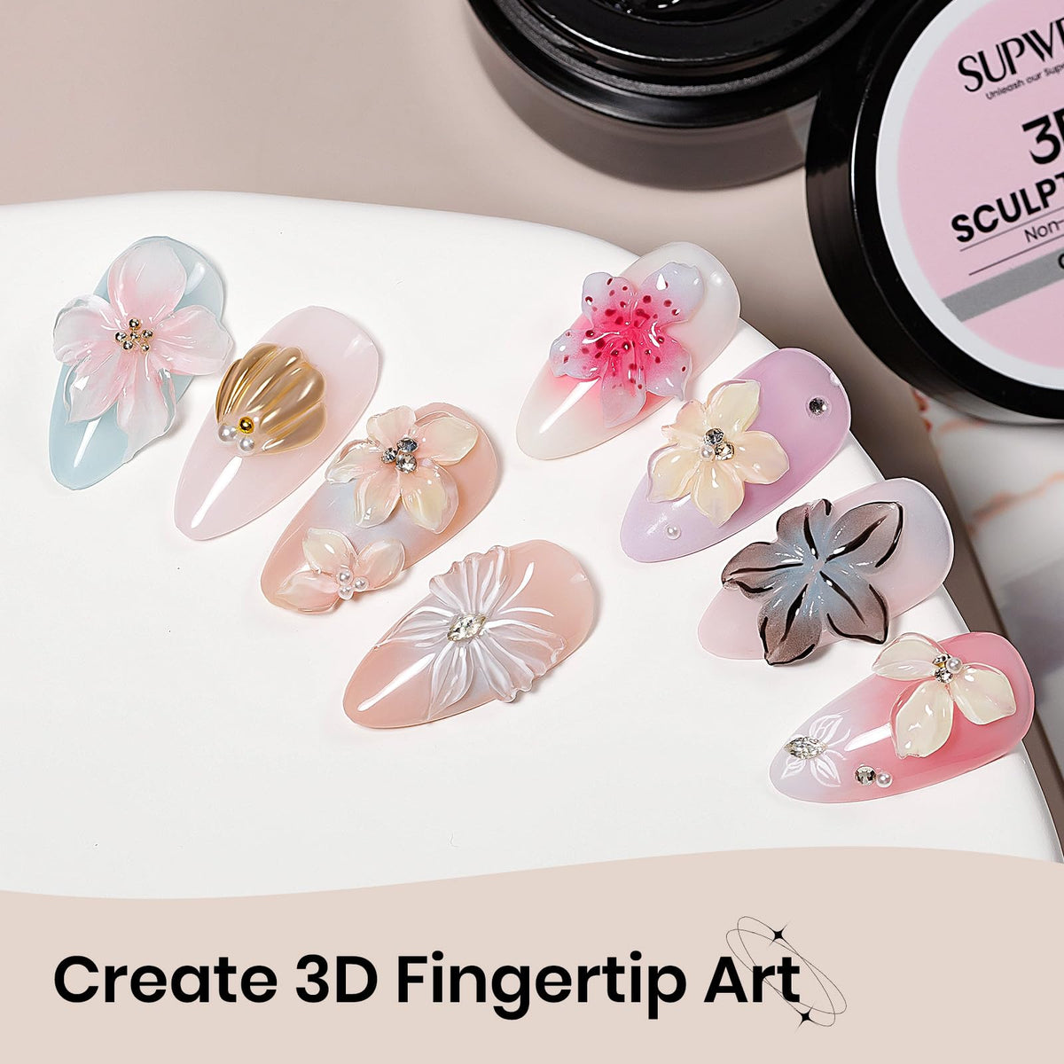 SUPWEE silicone nail pen close-up for precise sculpting