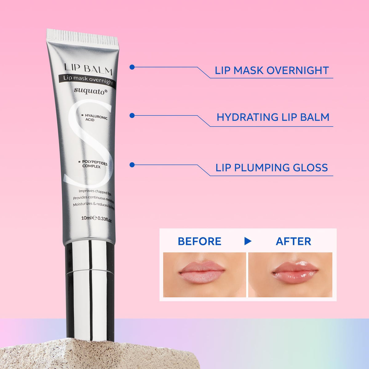 suquato sleeping mask open jar showing creamy texture for intense overnight hydration