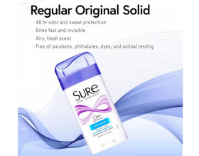 Sure ingredients and label showing product information for informed users