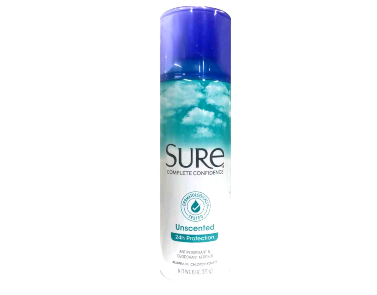 Sure product label closeup highlighting unscented benefit and usage