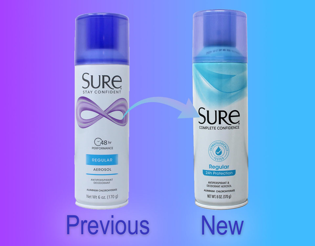 Sure being sprayed underarm demonstrating quick-dry protection in action