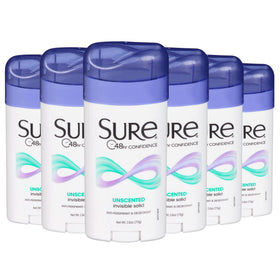 Sure unscented front packaging showing label and size, reliable protection