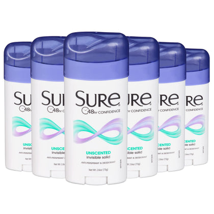 Sure unscented front packaging showing label and size, reliable protection