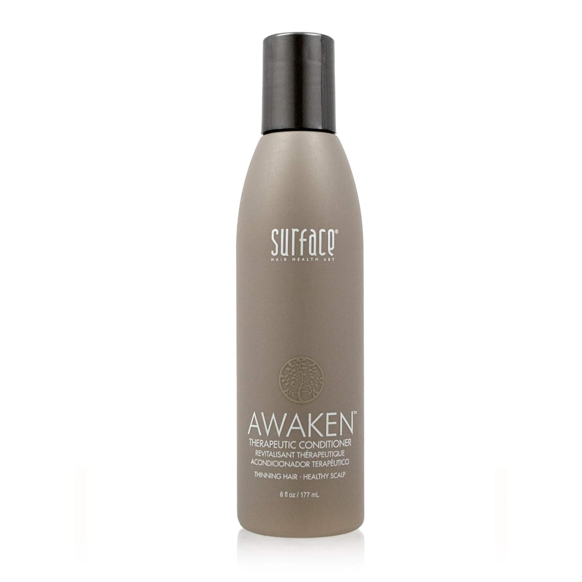 SURFACE bottle front view showing label and 6 fl oz size benefit of clarity