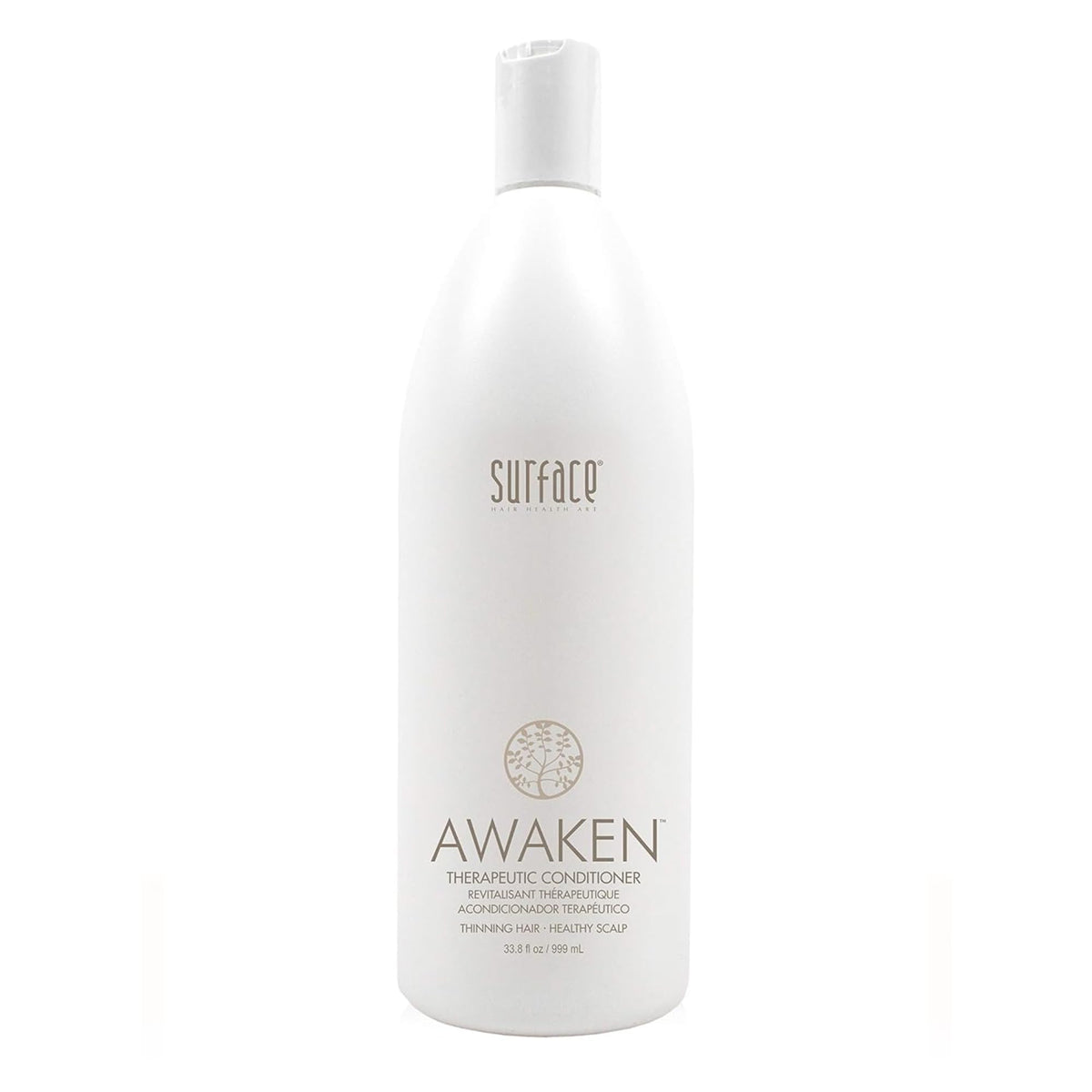SURFACE front bottle showing label and 33.8 oz size for clear product identity and benefit