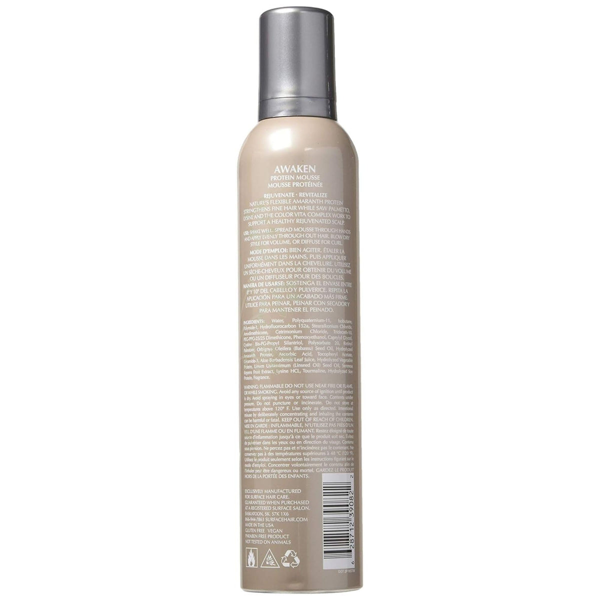 Surface Awaken Mousse pump top highlighting easy dispensing and control