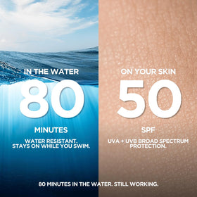 Surface Sunscreen label detail highlighting reef-safe ingredients and broad-spectrum claim