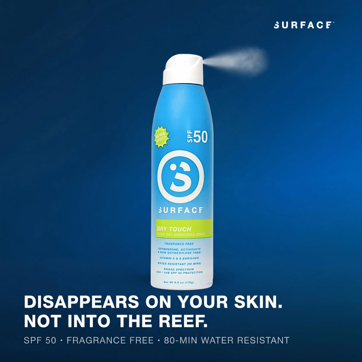 Surface Sunscreen close-up of lightweight texture absorbing quickly for comfort