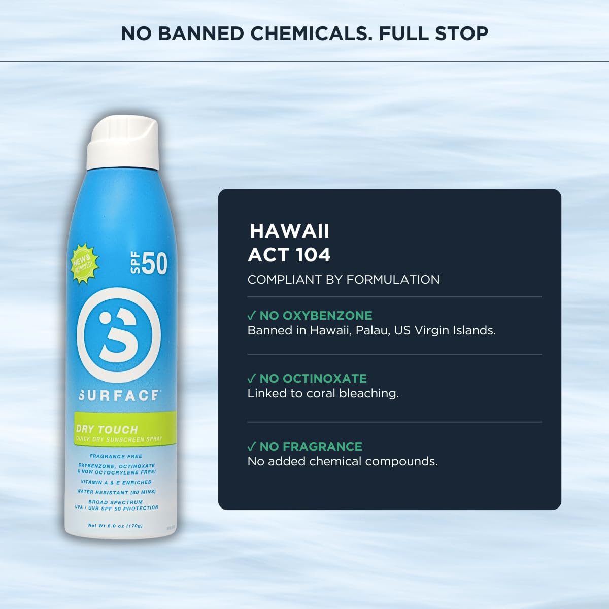 Surface Sunscreen 6oz next to sunglasses showing compact travel-ready portability