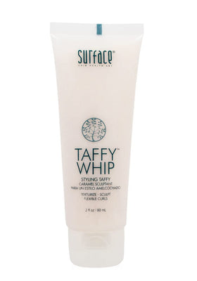 SURFACE taffy whip front tub showing label and compact travel size benefit