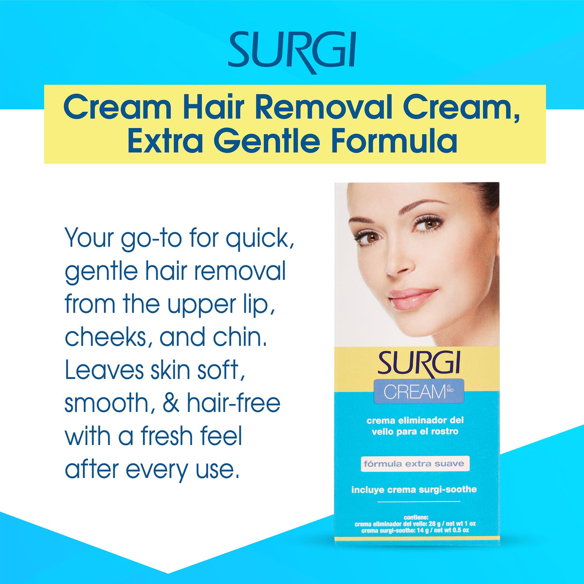 Surgiwax applicator in hand demonstrating precise facial use