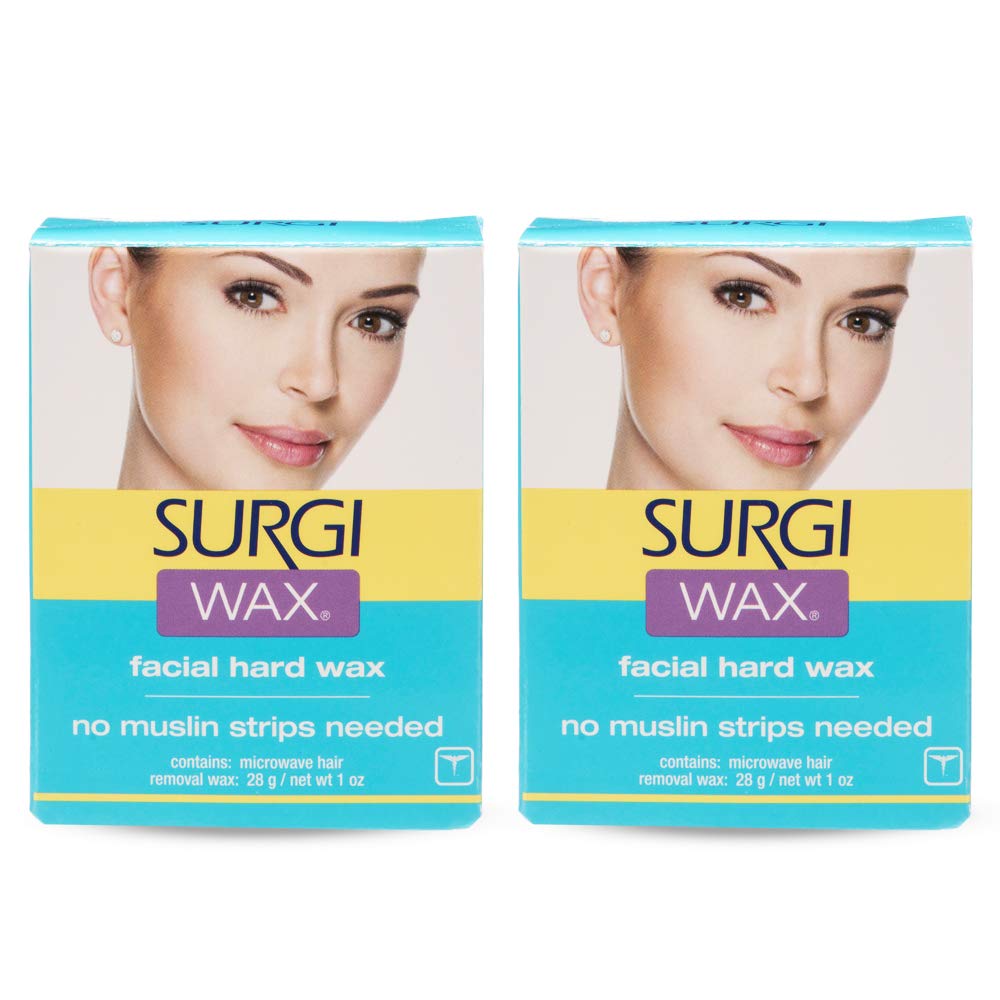 Surgiwax front packaging showing two 1 oz tubs and brand for easy identification