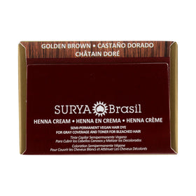 Surya Brasil henna cream before and after swatch showing improved shine