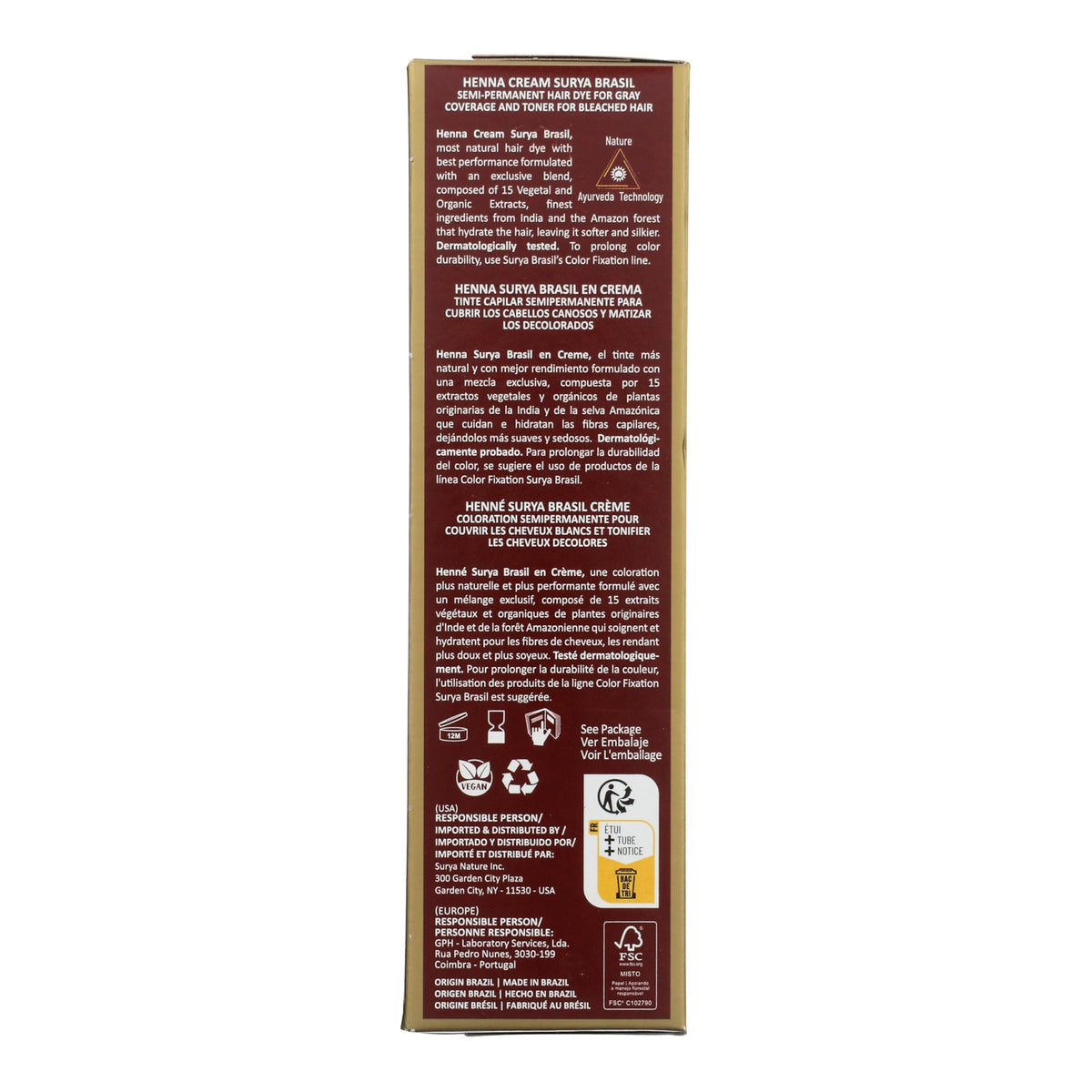 Surya Brasil creamy henna texture demonstrating smooth consistency