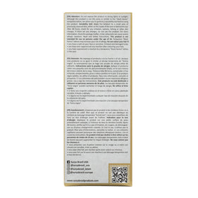 Surya Brasil ingredients label with vegan and cruelty-free certifications