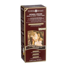 Surya Brasil tube open showing creamy henna texture and easy application benefit