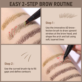SUSIKEKI in-use photo applying pen to eyebrow for quick shaping benefit easy application