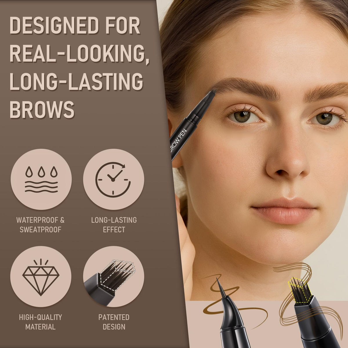 SUSIKEKI pigment swatches on arm demonstrating buildable brown shade and blendability