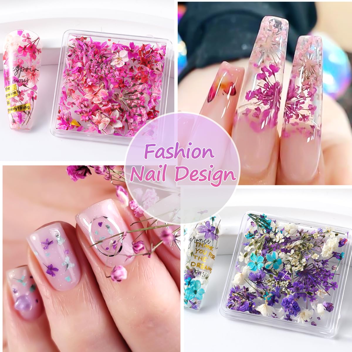 SUTOZMIWE nail example with sealed floral accents demonstrating durable manicure finish