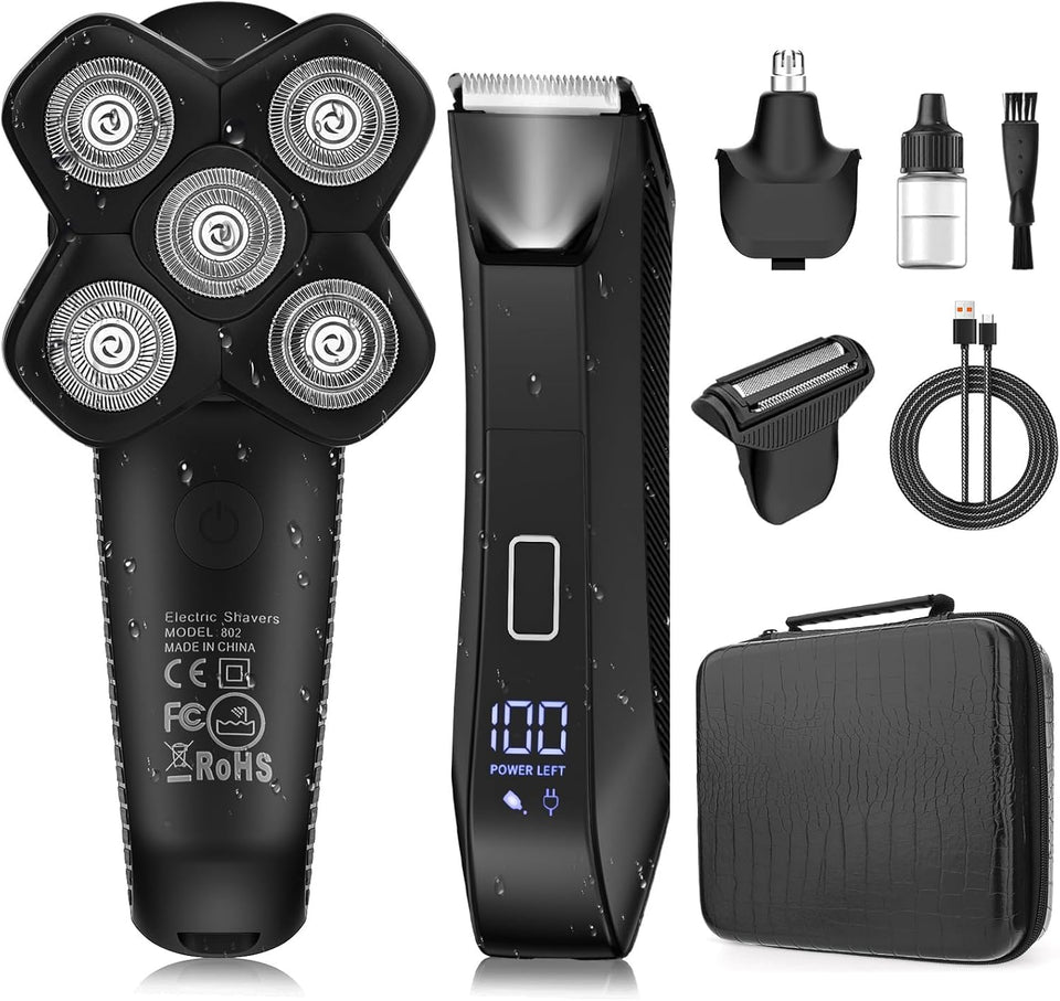 Suttik front view of grooming kit showing full contents and compact case