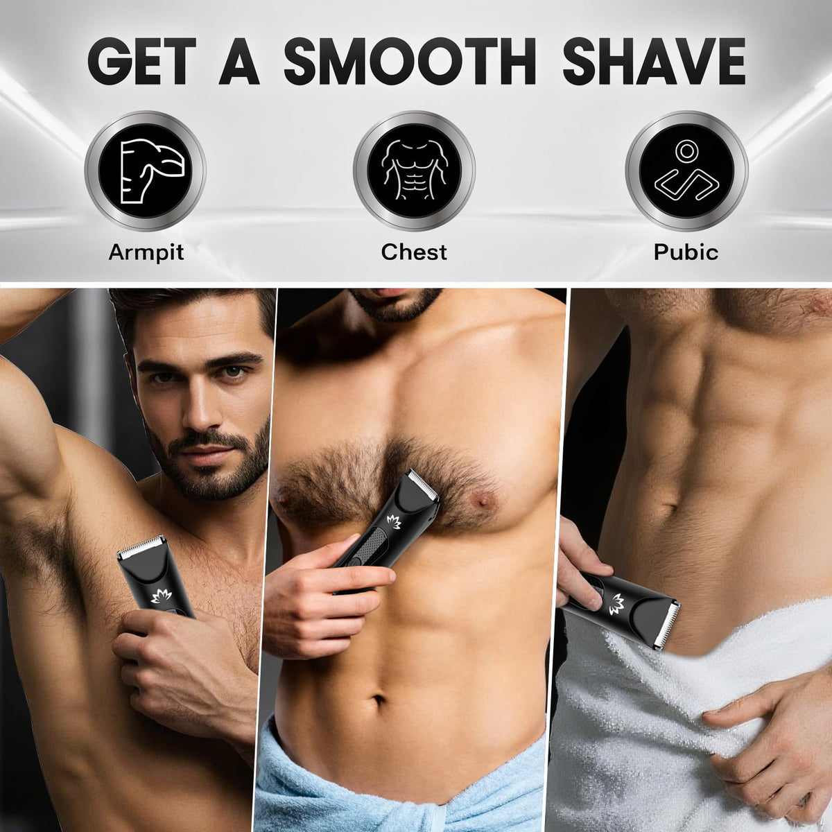 Suttik trimmer held in hand to show size and ergonomic non-slip grip benefit