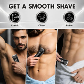 Suttik trimmer held in hand to show size and ergonomic non-slip grip benefit
