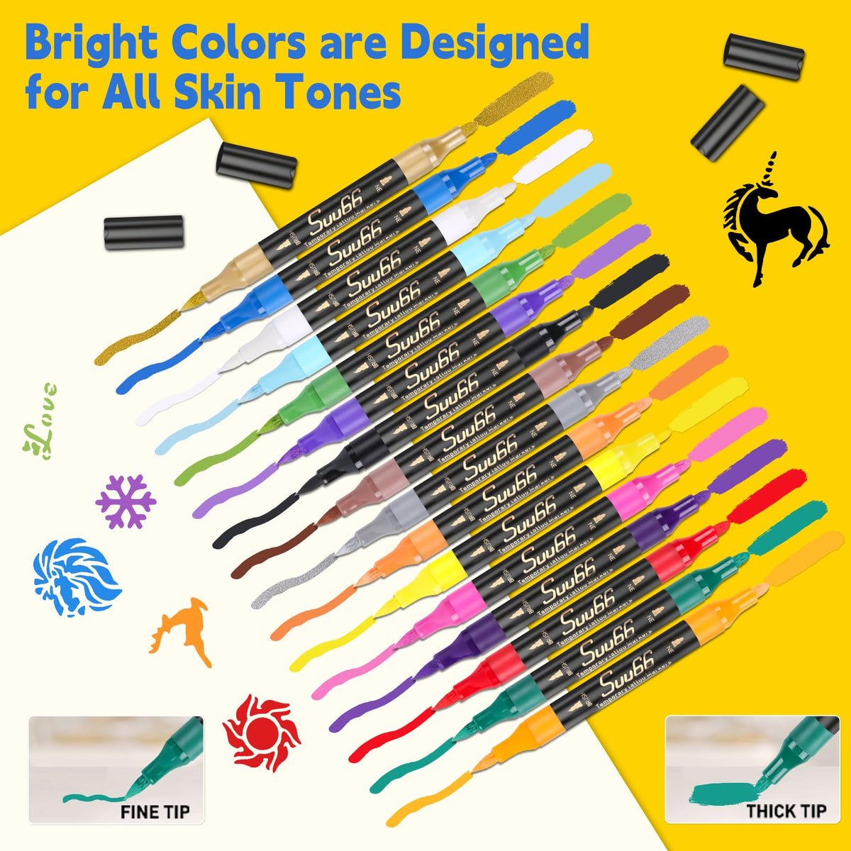 Suu66 large 80 stencils spread displaying variety and quick designs