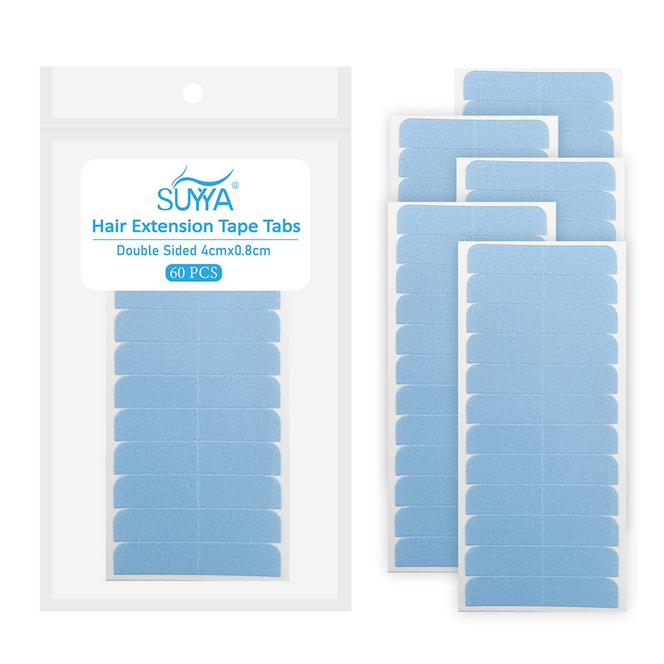 SUYYA front packaging showing 60 blue tape tabs and product benefits
