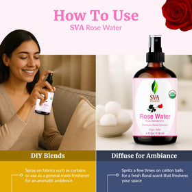 SVA ORGANICS added to bath with salts creating relaxing floral bath experience benefit