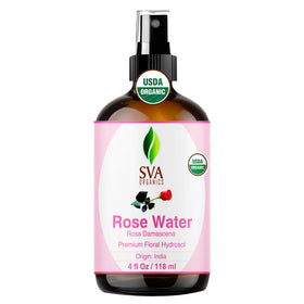 SVA ORGANICS front bottle view showing compact 118 ml size and floral label benefit refresh