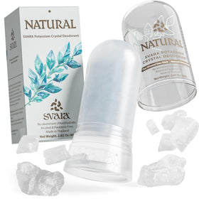 SVARA front packaging showing crystal stick for clean odor control